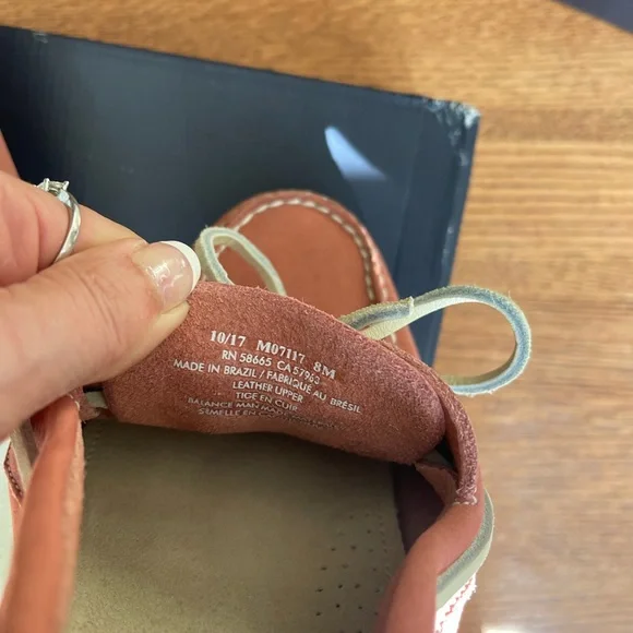 Mens 1901 pink Nuback loafers, size 8m - Picture 5 of 7